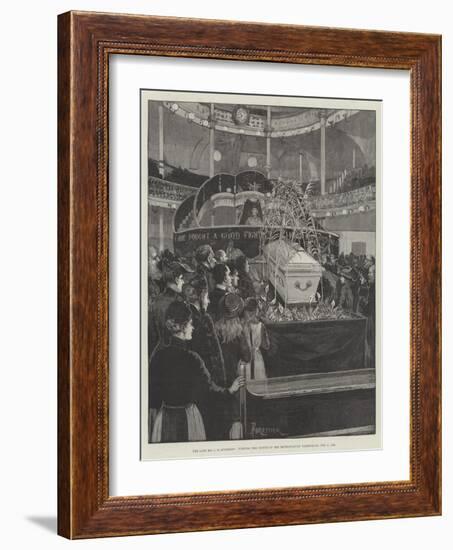 The Late Mr C H Spurgeon, Viewing the Coffin in the Metropolitan Tabernacle, 9 February 1892-Amedee Forestier-Framed Giclee Print