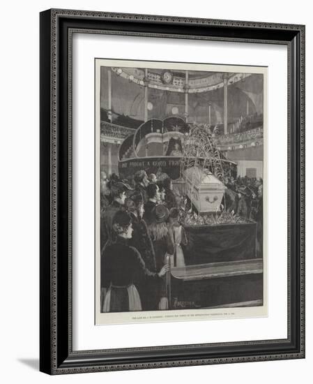 The Late Mr C H Spurgeon, Viewing the Coffin in the Metropolitan Tabernacle, 9 February 1892-Amedee Forestier-Framed Giclee Print