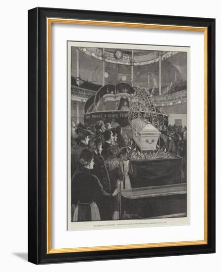 The Late Mr C H Spurgeon, Viewing the Coffin in the Metropolitan Tabernacle, 9 February 1892-Amedee Forestier-Framed Giclee Print