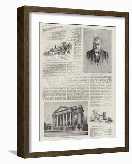 The Late Mr C H Spurgeon-Herbert Railton-Framed Giclee Print