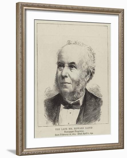 The Late Mr Edward Lloyd-null-Framed Giclee Print