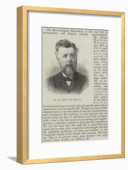 The Late Mr G M Whipple-null-Framed Giclee Print