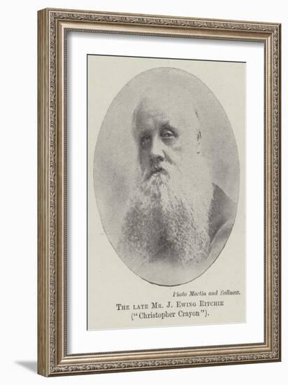 The Late Mr J Ewing Ritchie, Christopher Crayon-null-Framed Giclee Print