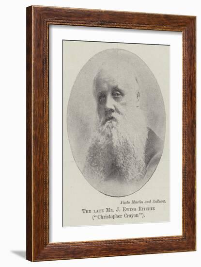 The Late Mr J Ewing Ritchie, Christopher Crayon-null-Framed Giclee Print