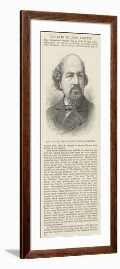 The Late Mr John Barnett, Musical Composer-null-Framed Giclee Print