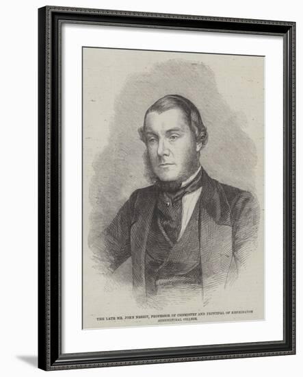 The Late Mr John Nesbit, Professor of Chemistry and Principal of Kennington Agricultural College-null-Framed Giclee Print