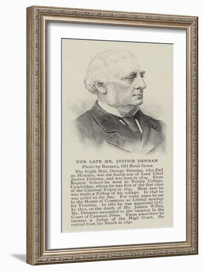 The Late Mr Justice Denman-null-Framed Giclee Print