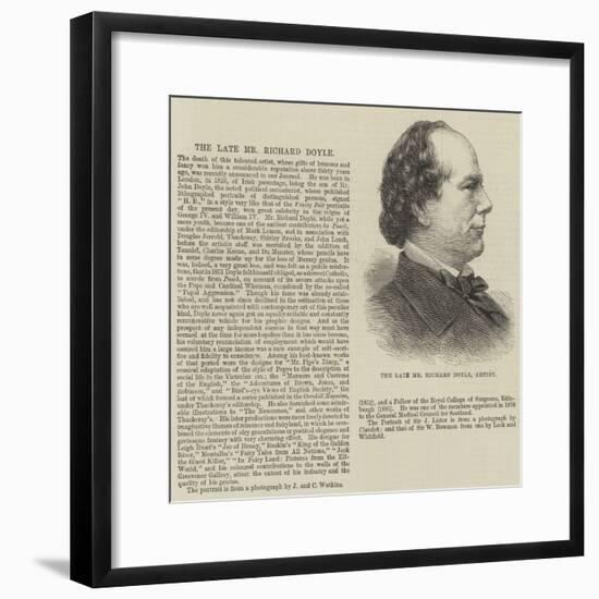 The Late Mr Richard Doyle, Artist-null-Framed Giclee Print