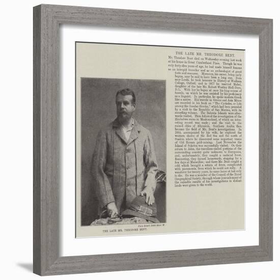 The Late Mr Theodore Bent-null-Framed Giclee Print