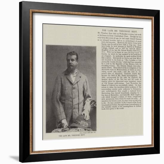 The Late Mr Theodore Bent-null-Framed Giclee Print