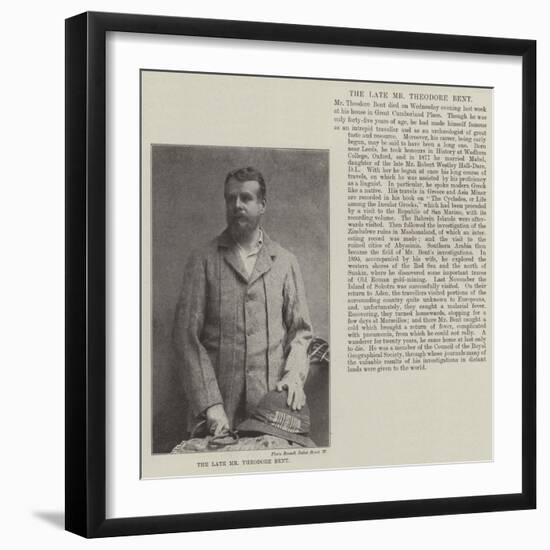 The Late Mr Theodore Bent-null-Framed Giclee Print