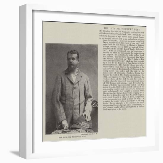 The Late Mr Theodore Bent-null-Framed Giclee Print