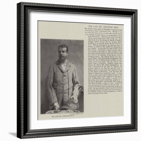 The Late Mr Theodore Bent-null-Framed Giclee Print