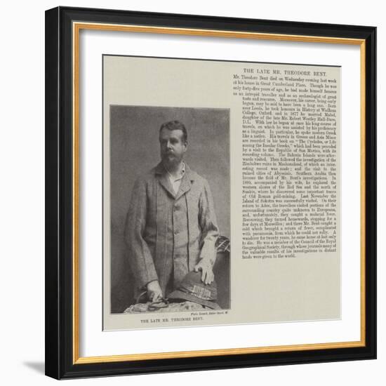 The Late Mr Theodore Bent-null-Framed Giclee Print