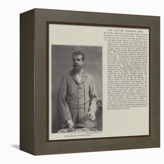 The Late Mr Theodore Bent-null-Framed Premier Image Canvas