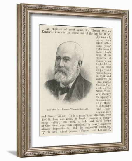 The Late Mr Thomas William Kennard-null-Framed Giclee Print