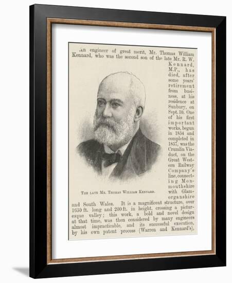 The Late Mr Thomas William Kennard-null-Framed Giclee Print
