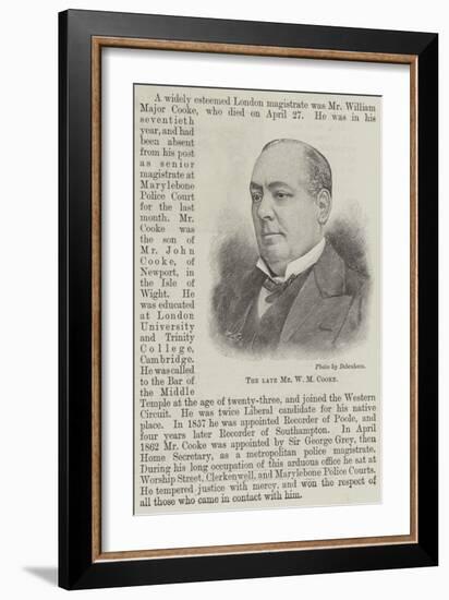 The Late Mr W M Cooke-null-Framed Giclee Print