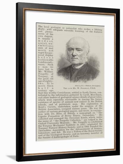 The Late Mr W Pengelly-null-Framed Giclee Print