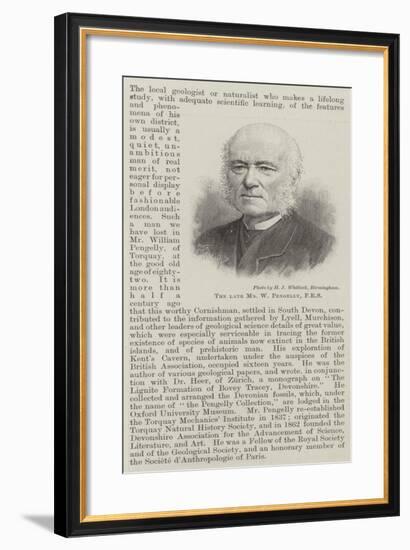 The Late Mr W Pengelly-null-Framed Giclee Print