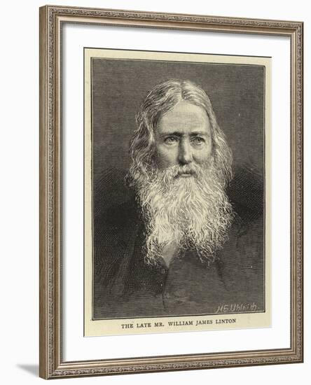 The Late Mr William James Linton-null-Framed Giclee Print