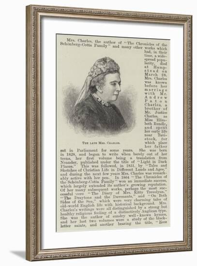 The Late Mrs Charles-null-Framed Giclee Print