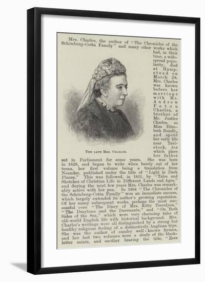 The Late Mrs Charles-null-Framed Giclee Print