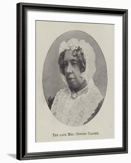 The Late Mrs Cowden Clarke-null-Framed Giclee Print