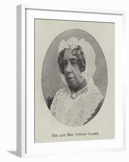 The Late Mrs Cowden Clarke-null-Framed Giclee Print