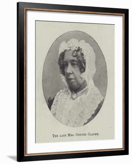 The Late Mrs Cowden Clarke-null-Framed Giclee Print