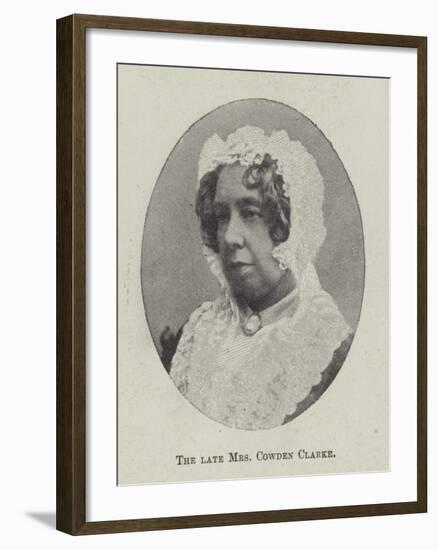 The Late Mrs Cowden Clarke-null-Framed Giclee Print