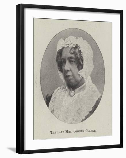 The Late Mrs Cowden Clarke-null-Framed Giclee Print