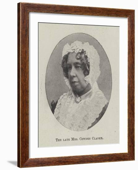 The Late Mrs Cowden Clarke-null-Framed Giclee Print