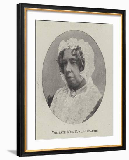 The Late Mrs Cowden Clarke-null-Framed Giclee Print