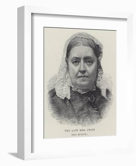 The Late Mrs Craik, Miss Mulock-null-Framed Giclee Print