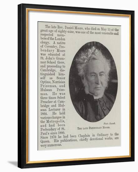 The Late Prebendary Moore-null-Framed Giclee Print