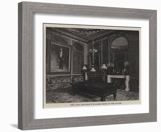 The Late President's Billiard Room in the Elysee-null-Framed Giclee Print