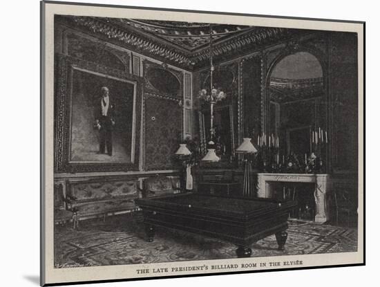 The Late President's Billiard Room in the Elysee-null-Mounted Giclee Print