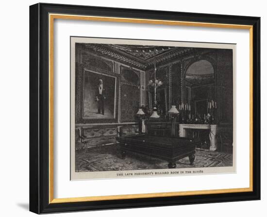 The Late President's Billiard Room in the Elysee-null-Framed Giclee Print