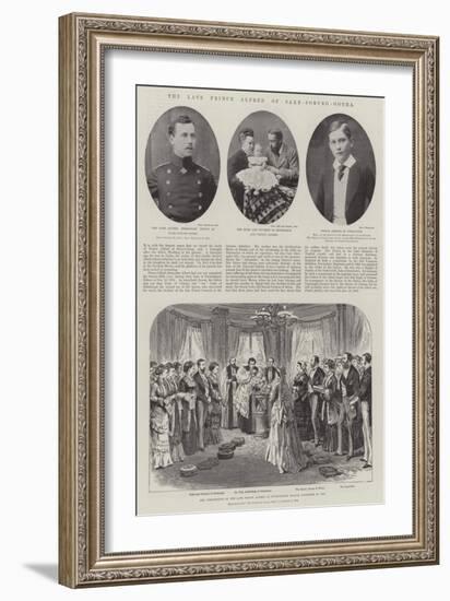 The Late Prince Alfred of Saxe-Coburg-Gotha-null-Framed Giclee Print
