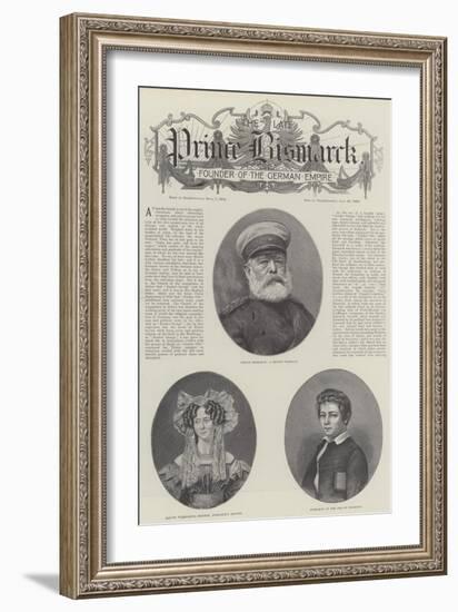 The Late Prince Bismarck-null-Framed Giclee Print