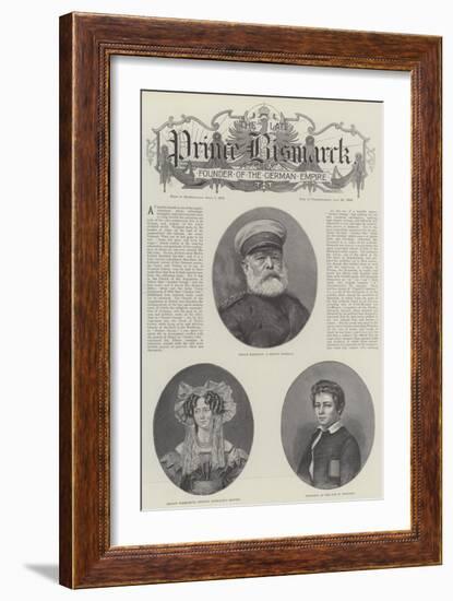 The Late Prince Bismarck-null-Framed Giclee Print