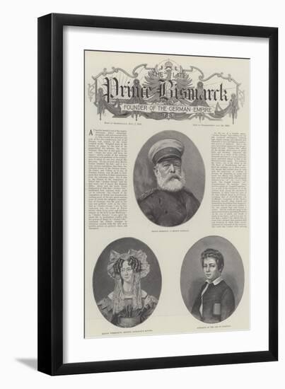 The Late Prince Bismarck-null-Framed Giclee Print