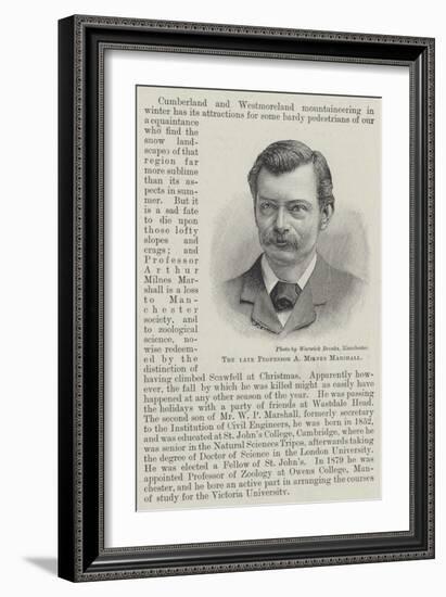 The Late Professor a Milnes Marshall-null-Framed Giclee Print