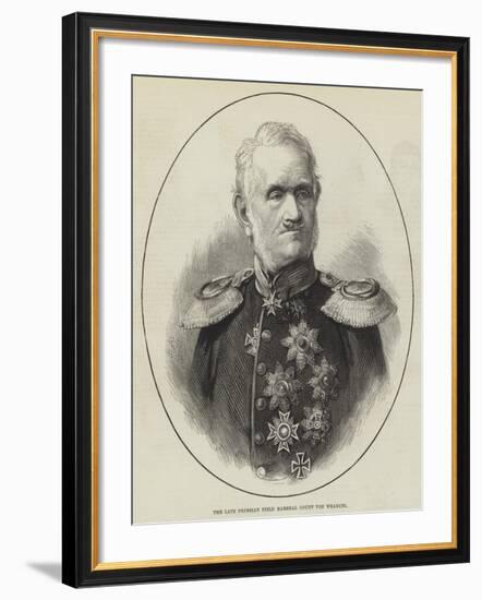 The Late Prussian Field Marshal Count Von Wrangel-null-Framed Giclee Print