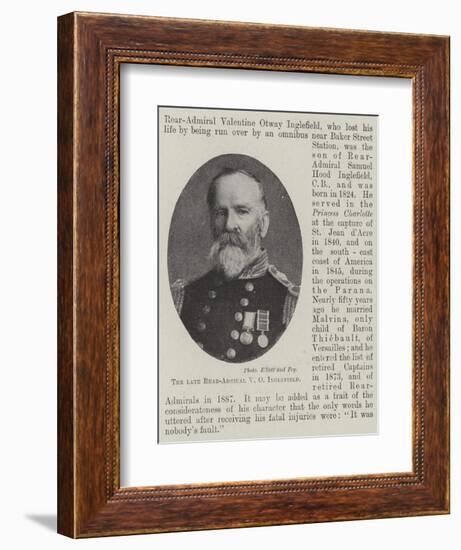 The Late Rear-Admiral V O Inglefield-null-Framed Giclee Print