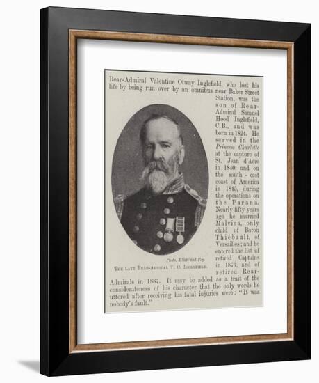 The Late Rear-Admiral V O Inglefield-null-Framed Giclee Print