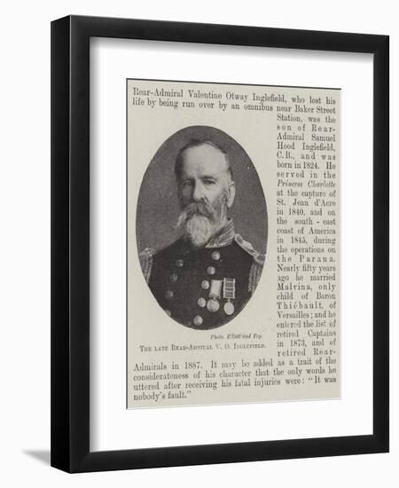 The Late Rear-Admiral V O Inglefield-null-Framed Giclee Print
