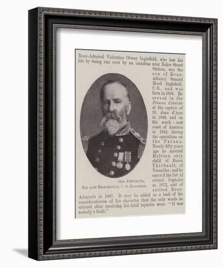 The Late Rear-Admiral V O Inglefield-null-Framed Giclee Print