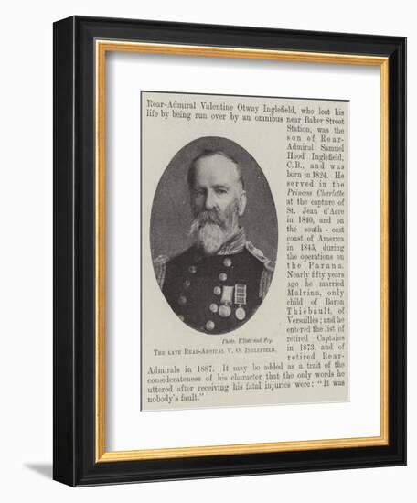 The Late Rear-Admiral V O Inglefield-null-Framed Giclee Print